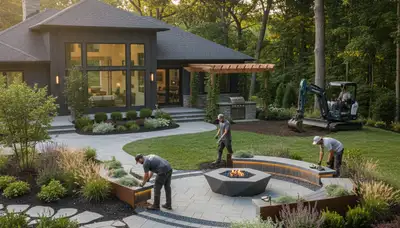 Landscaping service in Cherry Hill, NJ for residential yard maintenance and design
