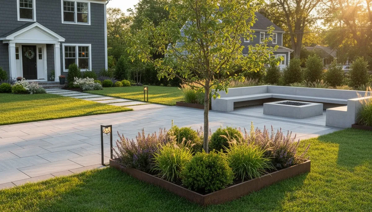 Landscaping crew providing professional yard maintenance in Cherry Hill, NJ
