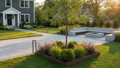 Landscaping crew providing professional yard maintenance in Cherry Hill, NJ