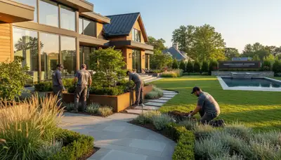 Landscape maintenance service in Cherry Hill, NJ for a professional residential property