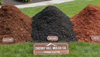 Brown, black, and red mulch options for landscaping in Cherry Hill, NJ by Chop Chop Landscaping