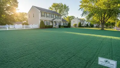 Fresh hydroseed application on prepared soil by Chop Chop Landscaping in Cherry Hill, NJ